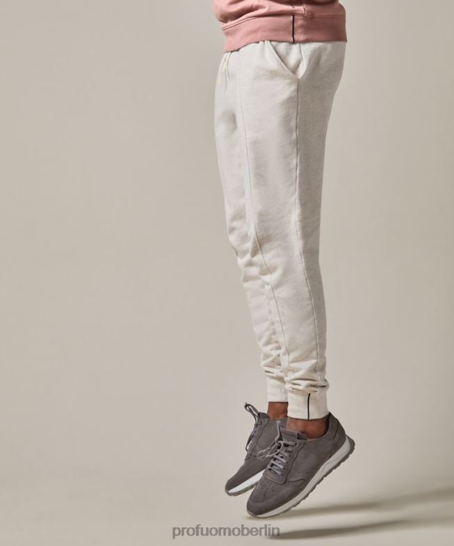 Kleidung de Profuomo Männer Jogginghose aus Baumwolle Beige BR442352