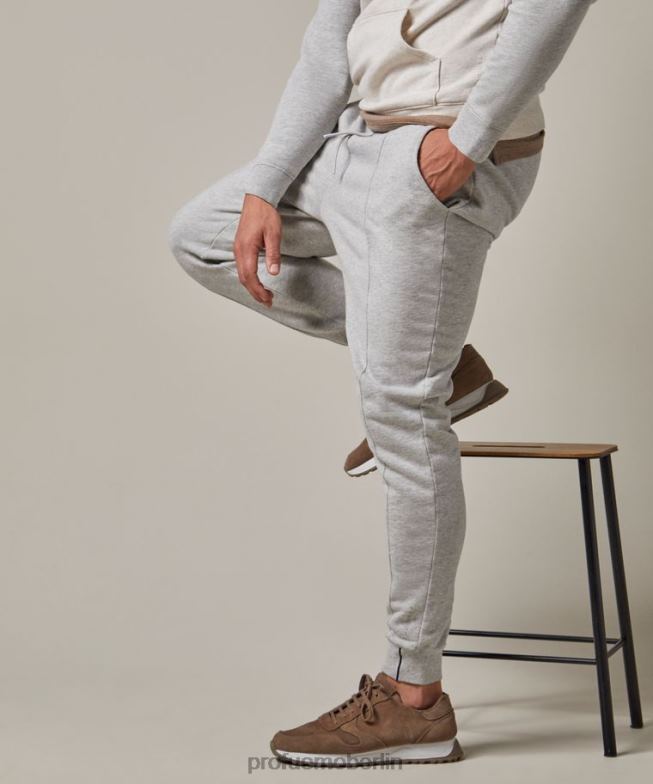 Kleidung de Profuomo Männer Jogginghose aus Baumwolle grau BR442353