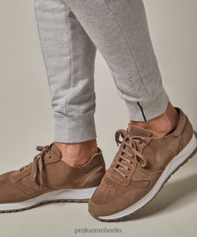 Kleidung de Profuomo Männer Jogginghose aus Baumwolle grau BR442353