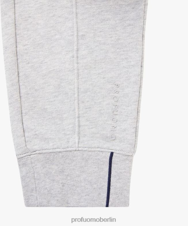 Kleidung de Profuomo Männer Jogginghose aus Baumwolle grau BR442353