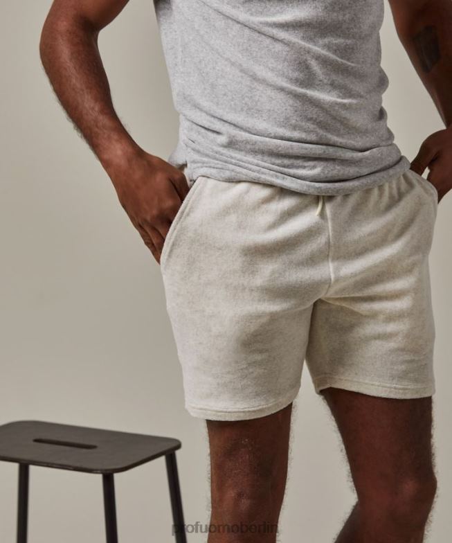Kleidung de Profuomo Männer Frottee-Shorts Beige BR442356