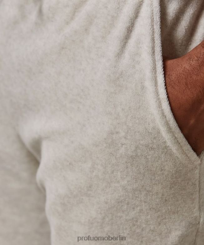 Kleidung de Profuomo Männer Frottee-Shorts Beige BR442356