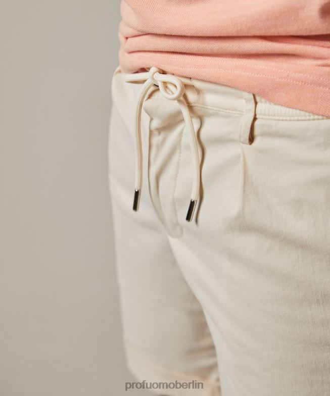 Kleidung de Profuomo Männer Sportcord-Shorts Beige BR442364