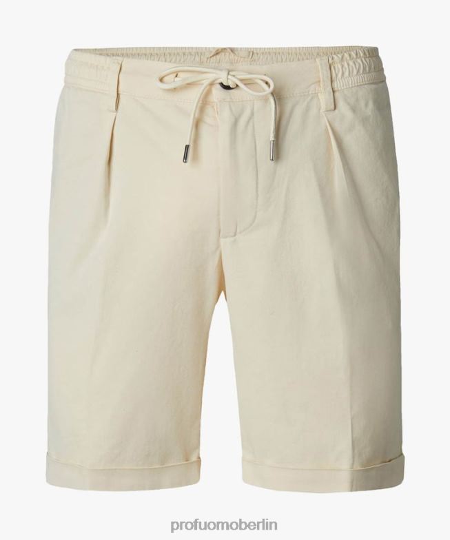 Kleidung de Profuomo Männer Sportcord-Shorts Beige BR442364