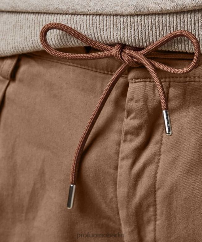 Kleidung de Profuomo Männer Sportcord-Shorts Kamel BR442360