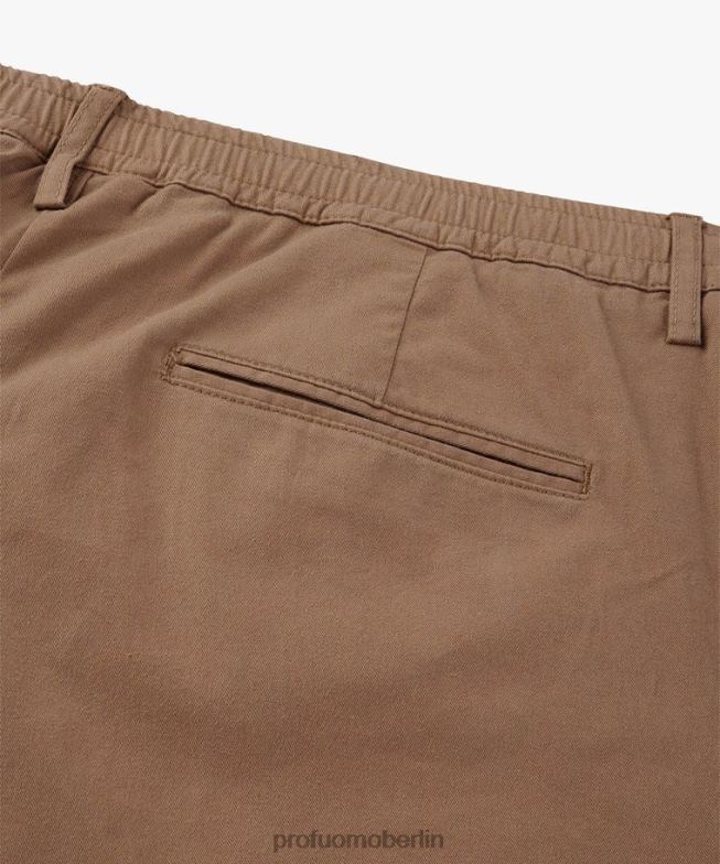 Kleidung de Profuomo Männer Sportcord-Shorts Kamel BR442360