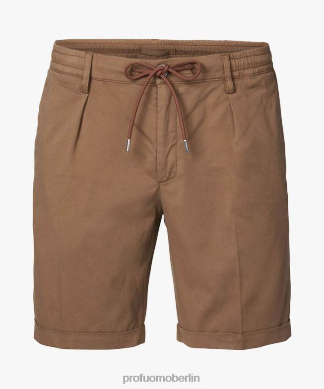 Kleidung de Profuomo Männer Sportcord-Shorts Kamel BR442360