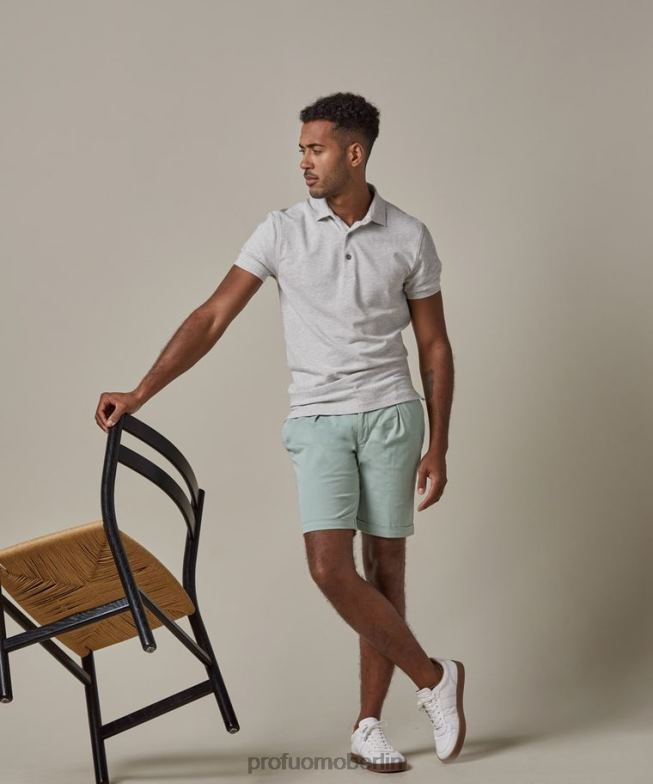 Kleidung de Profuomo Männer Sportcord-Shorts Minze BR442363