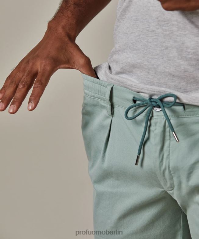 Kleidung de Profuomo Männer Sportcord-Shorts Minze BR442363