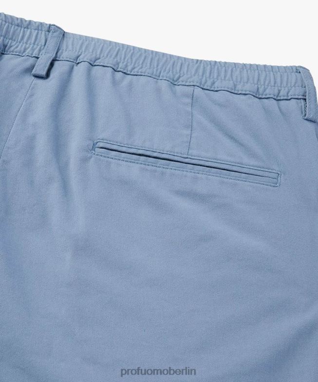 Kleidung de Profuomo Männer Sportcord-Shorts Mittelblau BR442355
