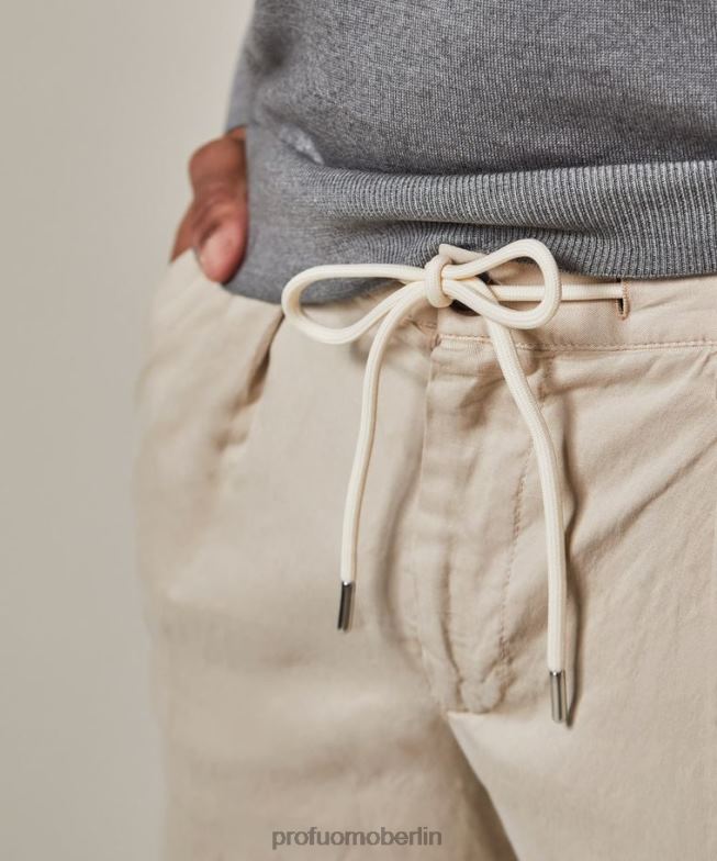 Kleidung de Profuomo Männer Leinen-Sportcord Beige BR442323