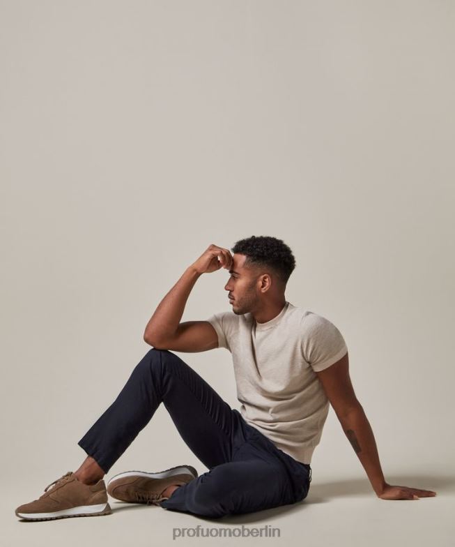 Kleidung de Profuomo Männer Leinen-Sportcord Marine BR442319