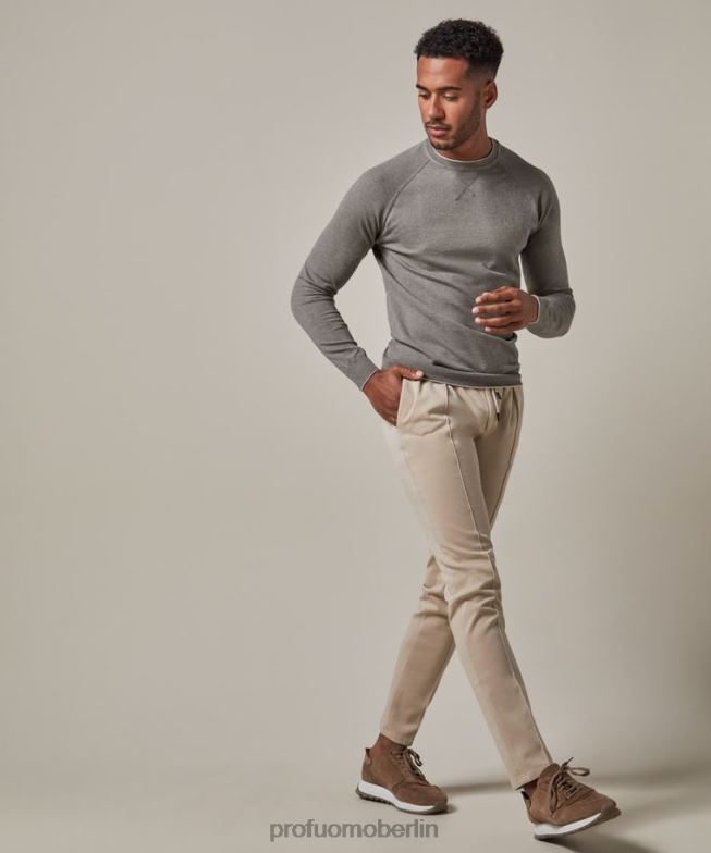 Kleidung de Profuomo Männer Schweiß-Sportcord Beige BR442320