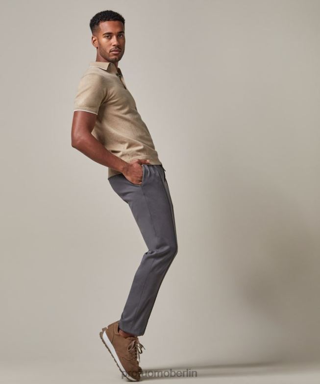 Kleidung de Profuomo Männer Schweiß-Sportcord grau BR442321