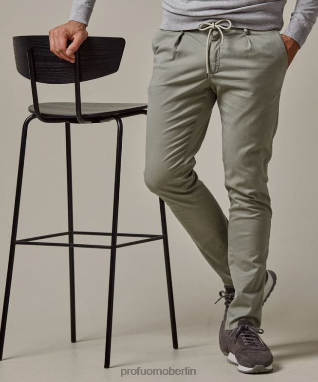 Kleidung de Profuomo Männer Sportcord-Chino Grün BR442368
