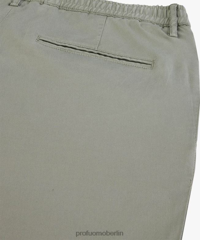 Kleidung de Profuomo Männer Sportcord-Chino Grün BR442368