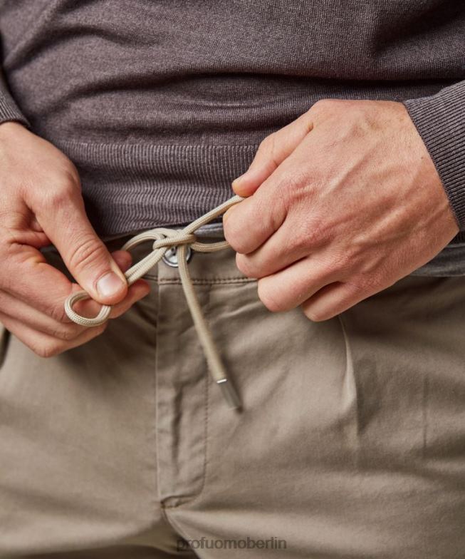 Kleidung de Profuomo Männer Sportcord-Chino Taupe BR442330