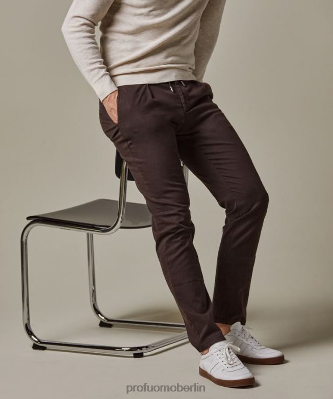 Kleidung de Profuomo Männer Sportcord-Chinos braun BR442329