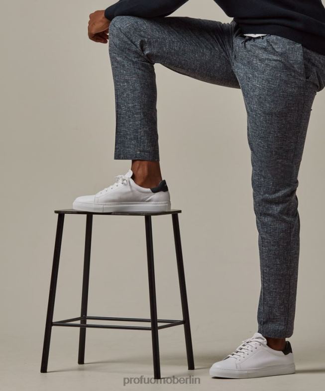 Kleidung de Profuomo Männer Sportcord aus Leinenmischung Marine BR442338