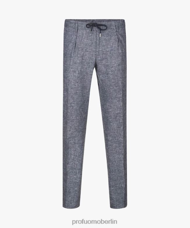 Kleidung de Profuomo Männer Sportcord aus Leinenmischung Marine BR442338