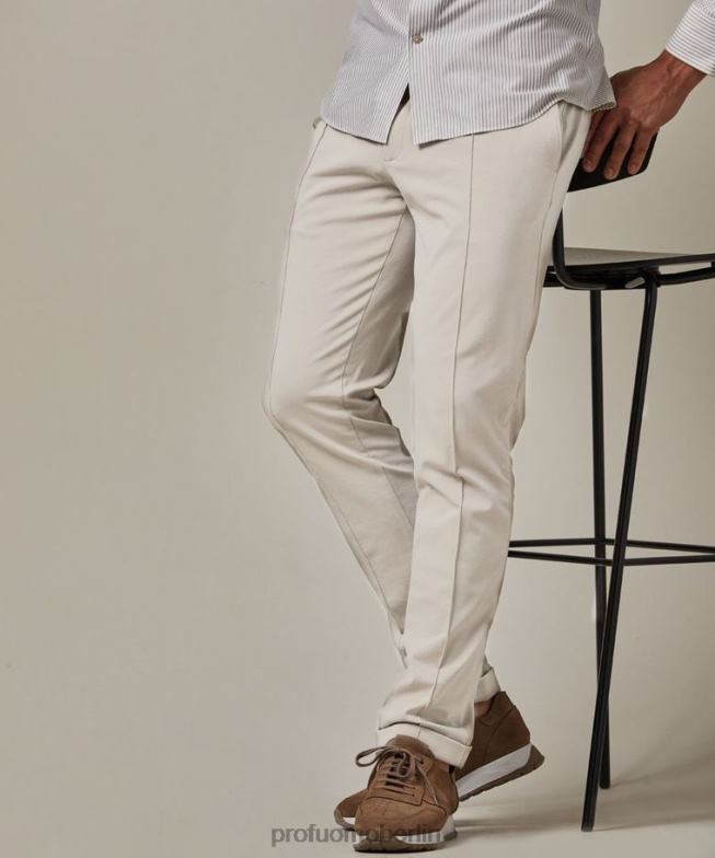 Kleidung de Profuomo Männer Tech-gestricktes Sportcord Beige BR442333