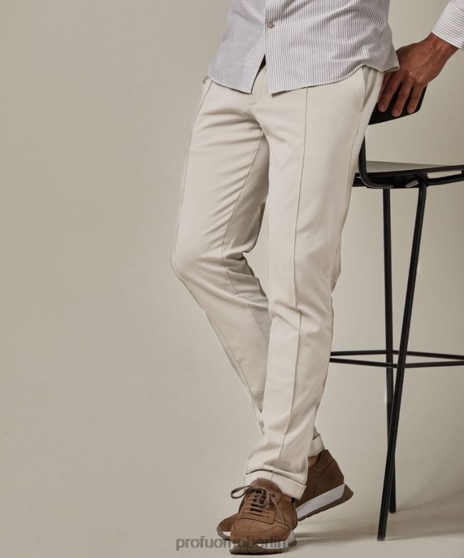 Kleidung de Profuomo Männer Tech-gestricktes Sportcord Beige BR442341