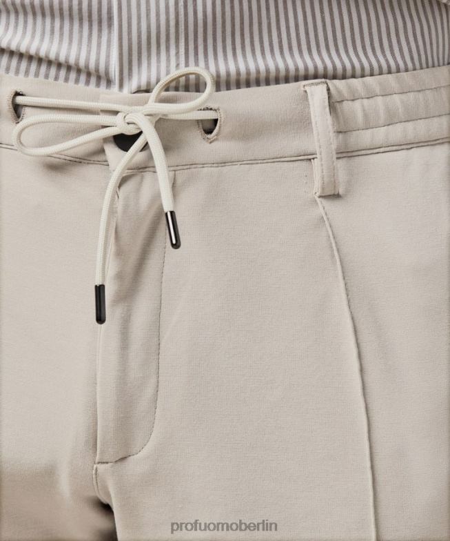 Kleidung de Profuomo Männer Tech-gestricktes Sportcord Beige BR442341