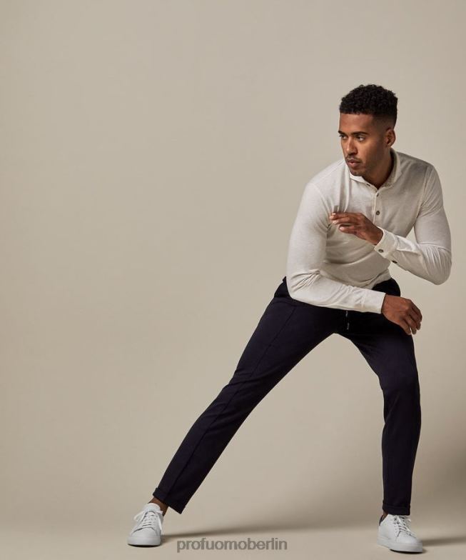 Kleidung de Profuomo Männer Tech-gestricktes Sportcord Marine BR442331