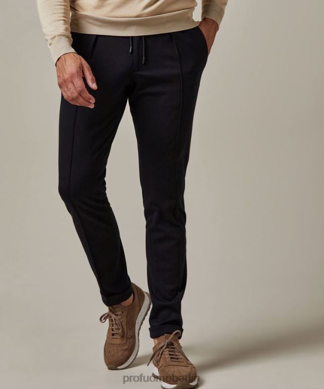 Kleidung de Profuomo Männer Tech-gestricktes Sportcord Schwarz BR442332