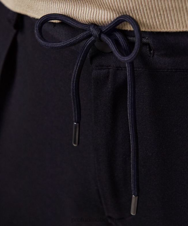 Kleidung de Profuomo Männer Tech-gestricktes Sportcord Schwarz BR442332