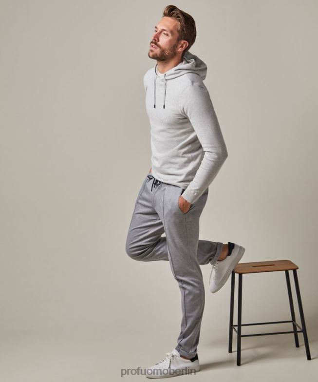 Kleidung de Profuomo Männer Tech-gestricktes Sportcord grau BR442369