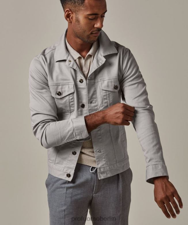 Kleidung de Profuomo Männer Jeansjacke grau BR442379