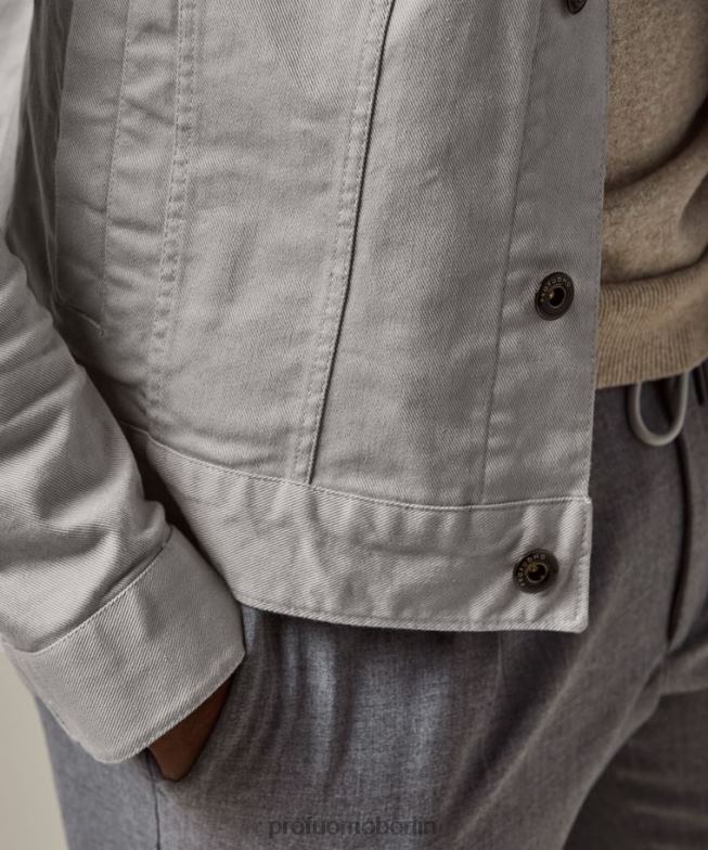 Kleidung de Profuomo Männer Jeansjacke grau BR442379
