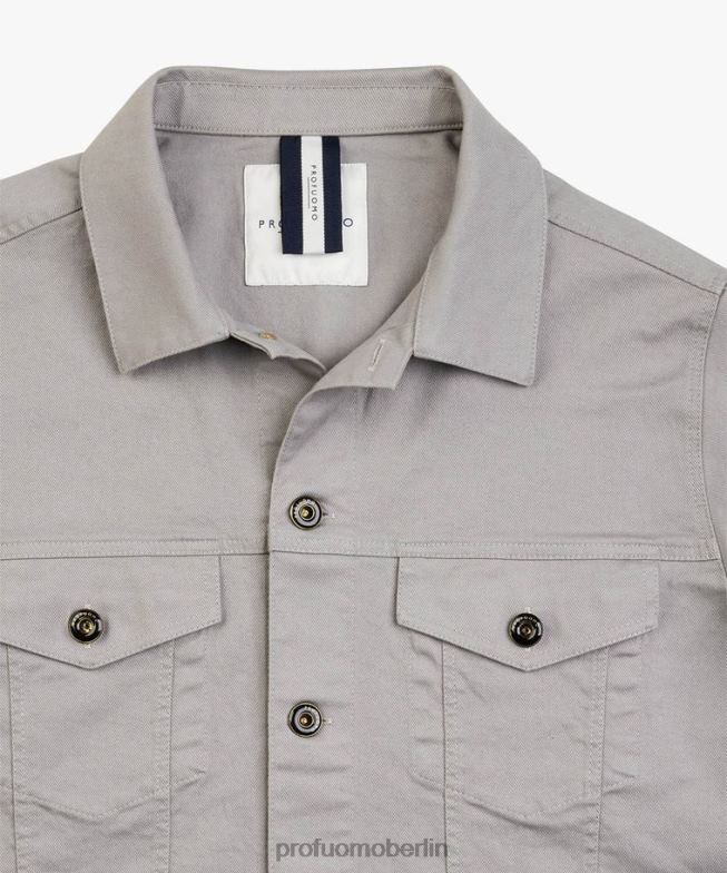 Kleidung de Profuomo Männer Jeansjacke grau BR442379