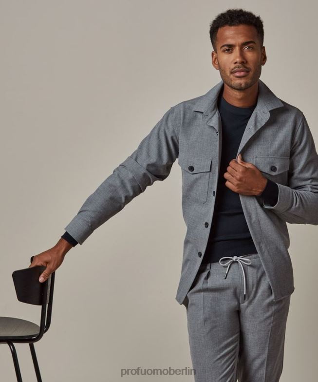 Kleidung de Profuomo Männer Tech-Overshirt grau BR442373