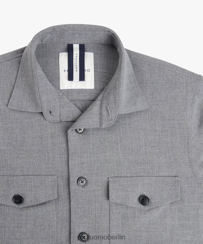Kleidung de Profuomo Männer Tech-Overshirt grau BR442373