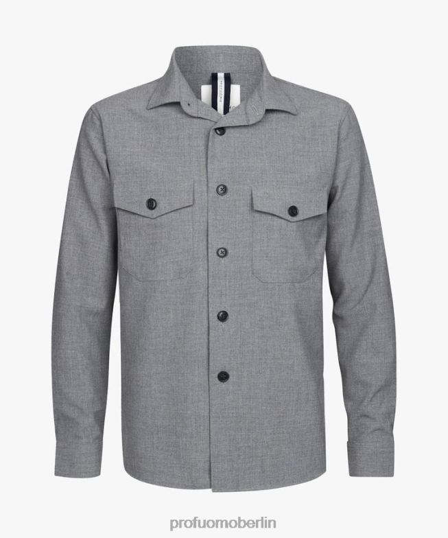 Kleidung de Profuomo Männer Tech-Overshirt grau BR442373