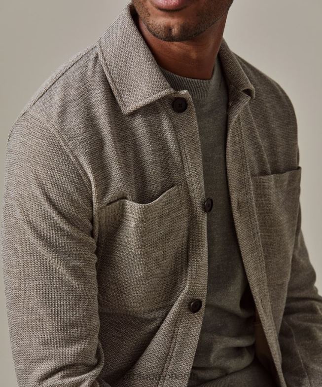 Kleidung de Profuomo Männer Überhemd Beige BR442392