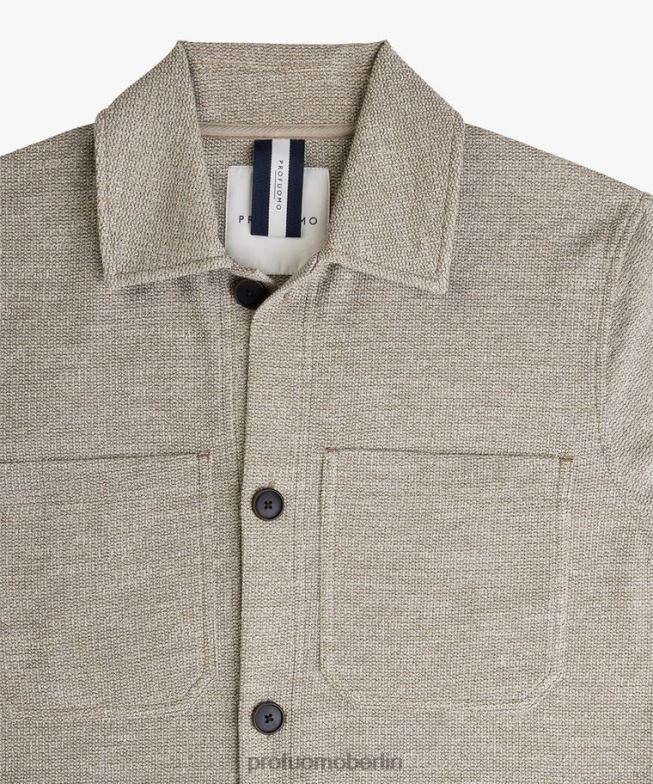 Kleidung de Profuomo Männer Überhemd Beige BR442392