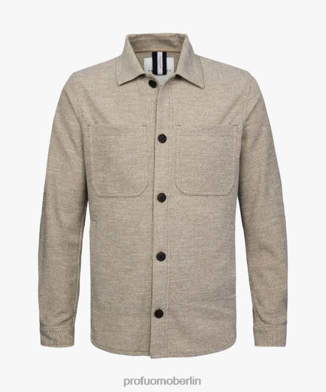 Kleidung de Profuomo Männer Überhemd Beige BR442392