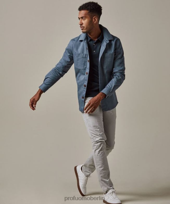Kleidung de Profuomo Männer Überhemd Blau BR442380