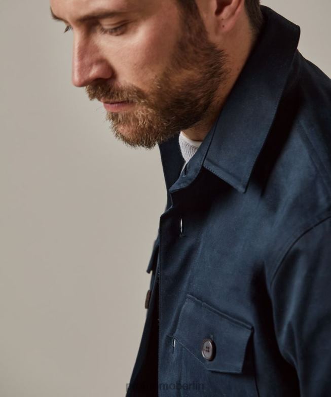 Kleidung de Profuomo Männer Überhemd Marine BR442372