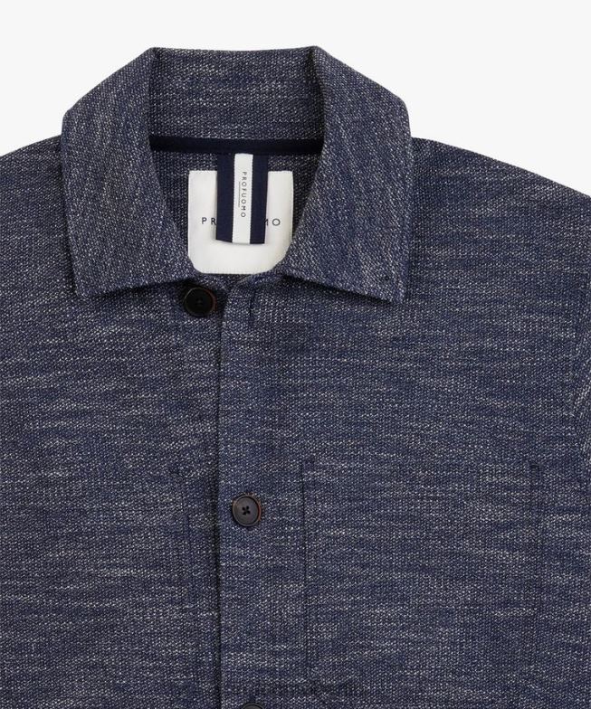 Kleidung de Profuomo Männer Überhemd Marine BR442374