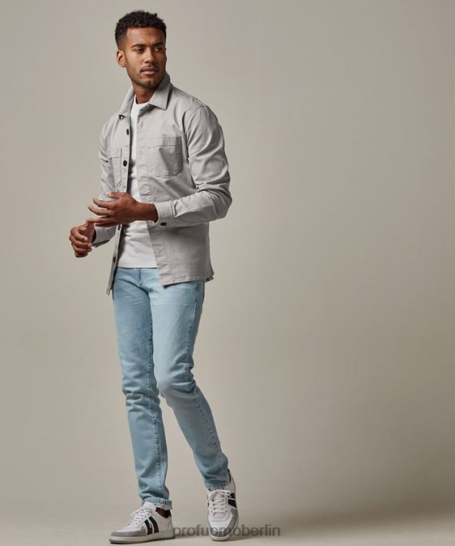 Kleidung de Profuomo Männer Überhemd grau BR442381