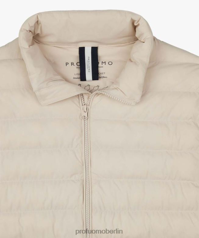 Kleidung de Profuomo Männer Bomberjacke aus recycelten Daunen Beige BR442398