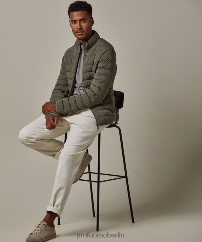 Kleidung de Profuomo Männer Bomberjacke aus recycelten Daunen Grün BR442399