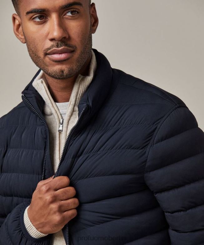 Kleidung de Profuomo Männer Bomberjacke aus recycelten Daunen Marine BR442409