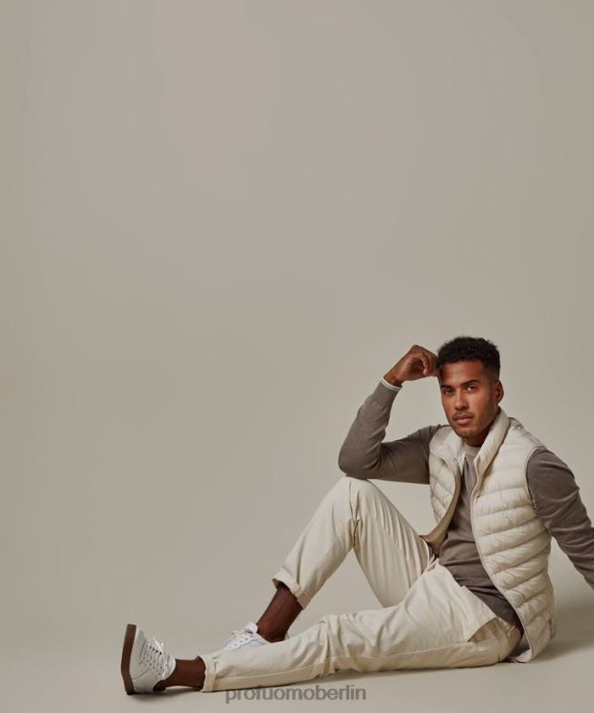 Kleidung de Profuomo Männer recycelter Bodywarmer Beige BR442407