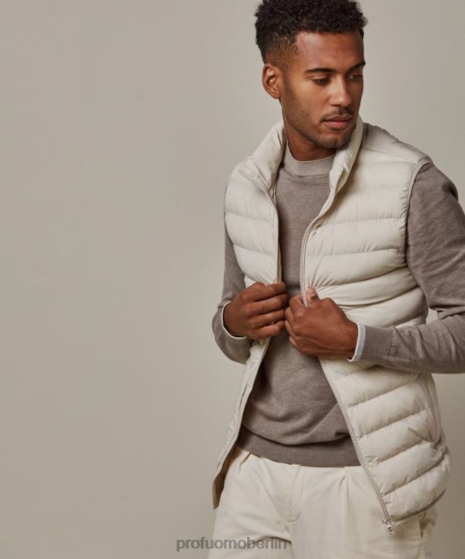 Kleidung de Profuomo Männer recycelter Bodywarmer Beige BR442407
