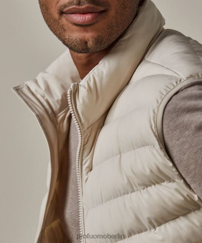 Kleidung de Profuomo Männer recycelter Bodywarmer Beige BR442407